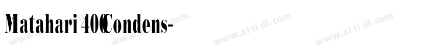 Matahari 400 Condens字体转换
